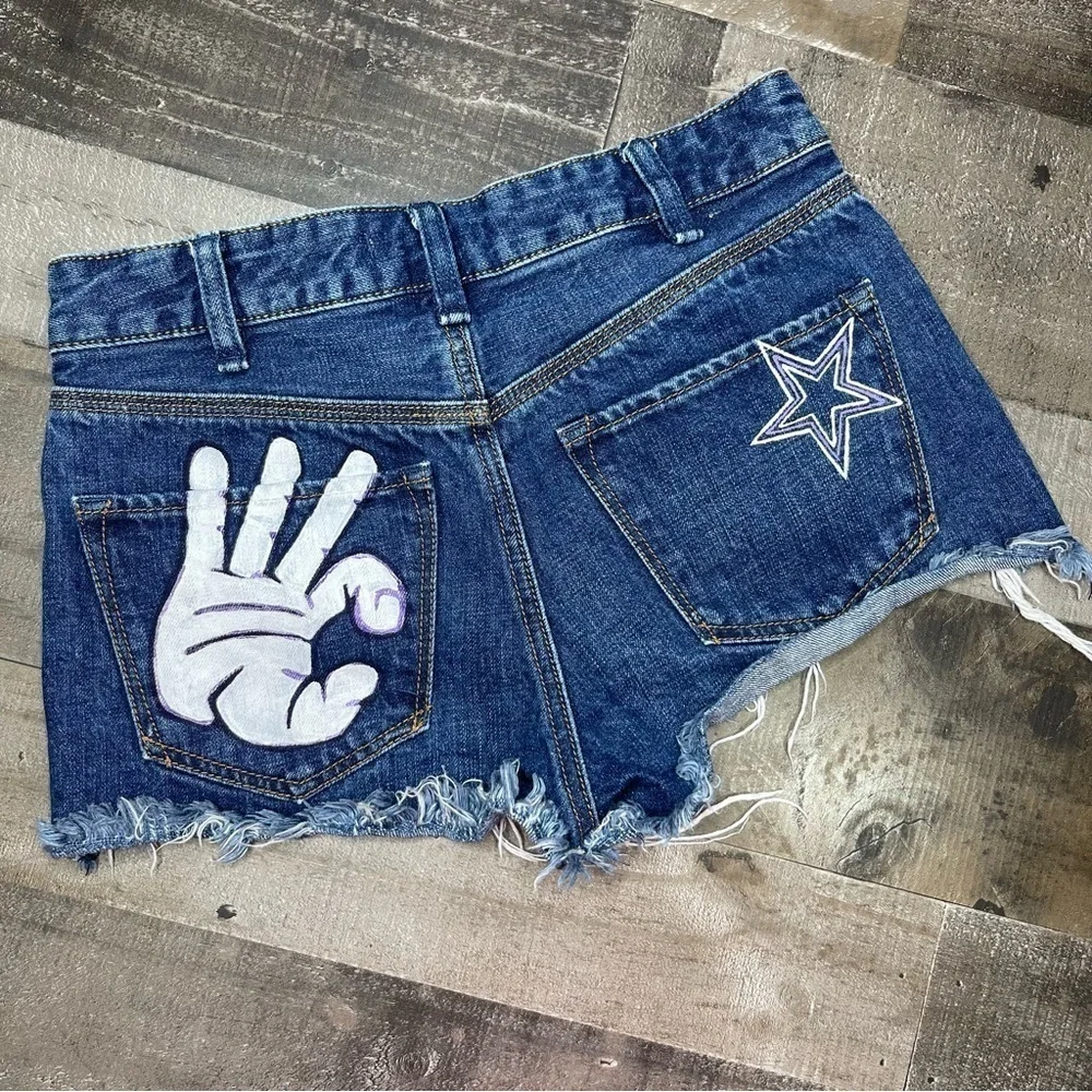 Free People KSU Themed Denim Shorts size 25